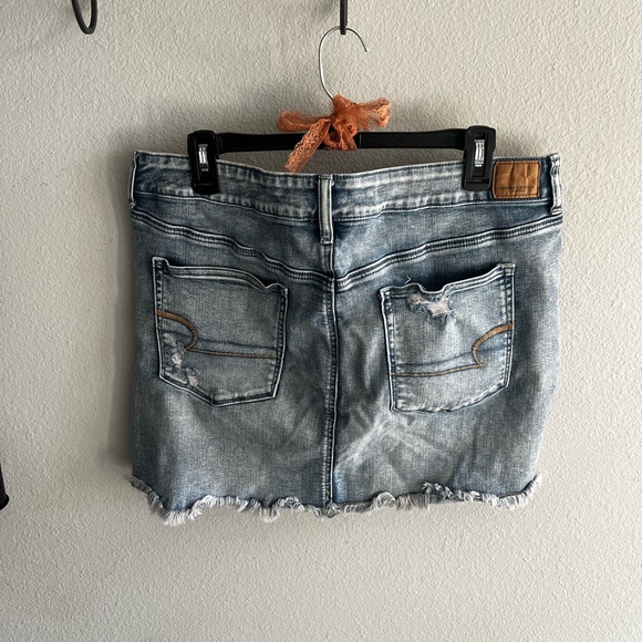 Denim Distressed Skirt - Picture 4 of 4
